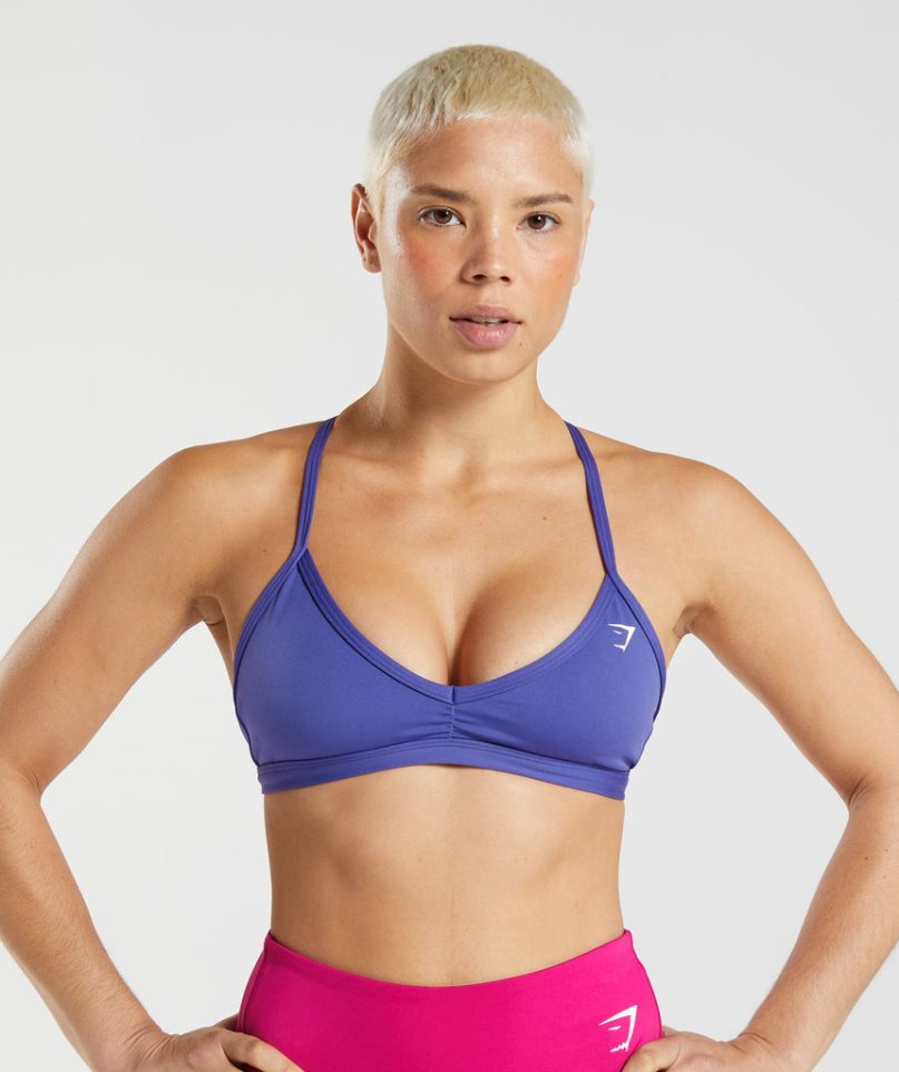 Staniki Sportowe Gymshark Minimal Damskie Fioletowe | PL 785QEO